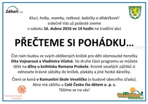 Přečteme si pohádku @ Komunitní škola  | Veselíčko | Olomoucký kraj | Česká republika