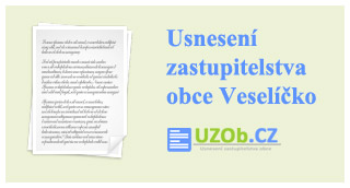 Usnesení zastupitelstva obce Veselíčko - UZOB