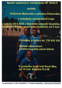 VI. ročník Memoriálu Ladislava Pokorného @ areál Sokolské zahrady